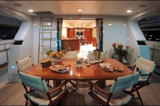 Yacht GEORGIA ROSE -  Aft Deck Dining